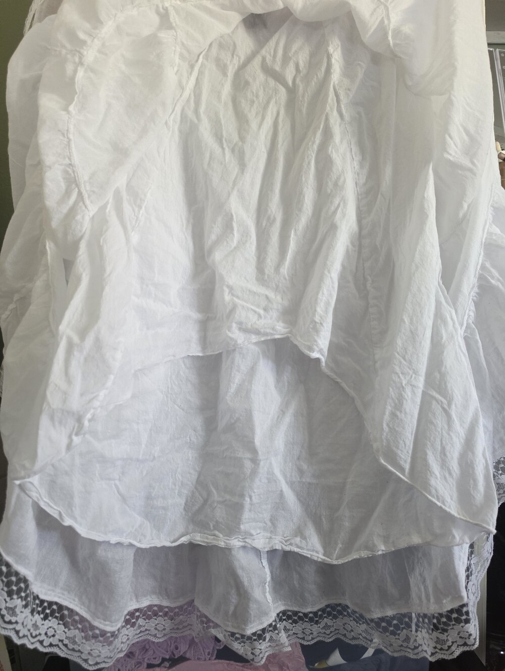 I.N. San Francisco White Tiered Lace-Trim Midi Skirt - Picture 4 of 6